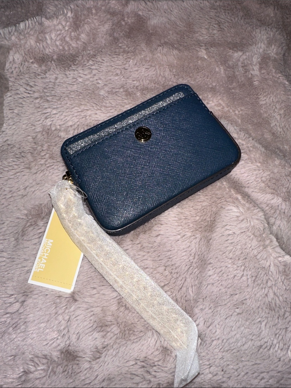 NIP Micheal Kors jet set travel mini wallet in Navy - Picture 4 of 5